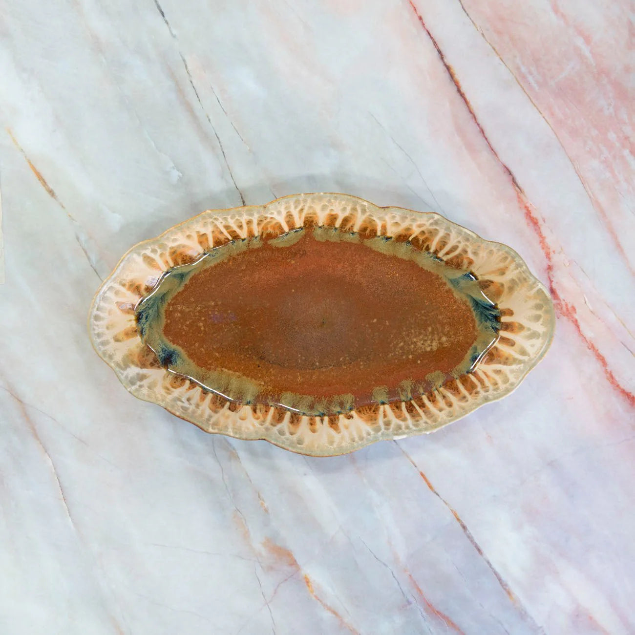 Scalloped Ceramic Platter