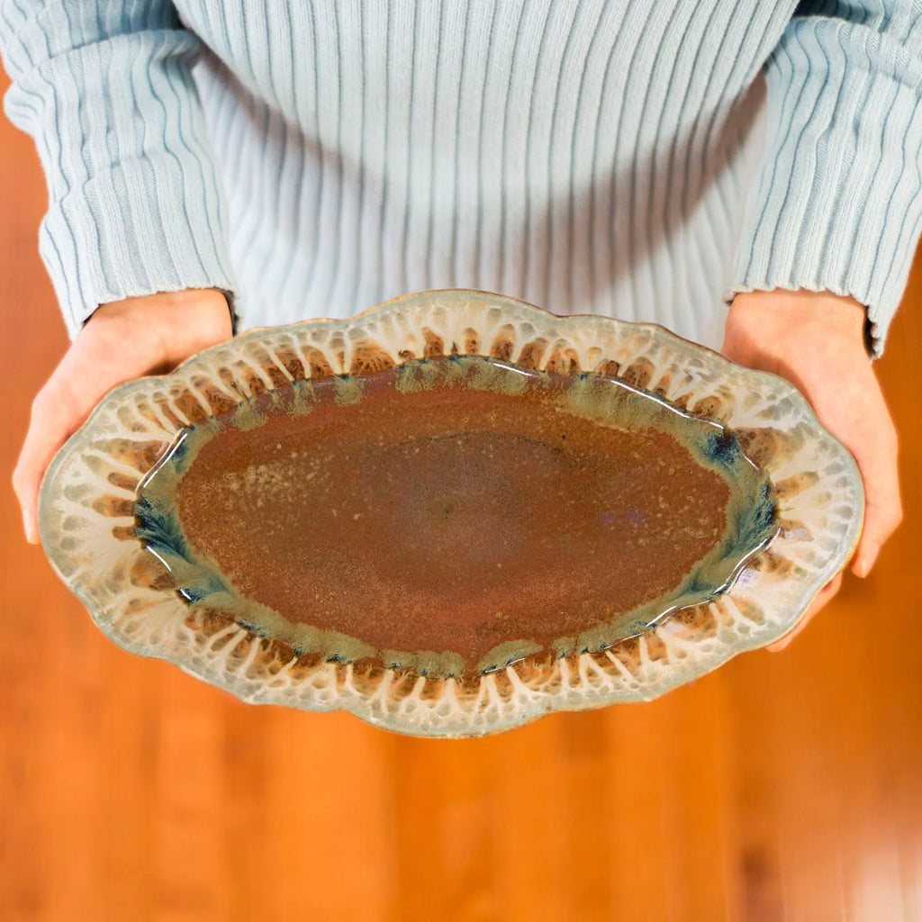 Scalloped Ceramic Platter