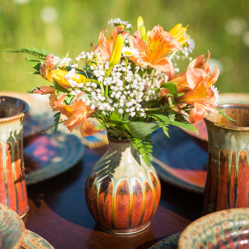 Round Ceramic Bud Vase