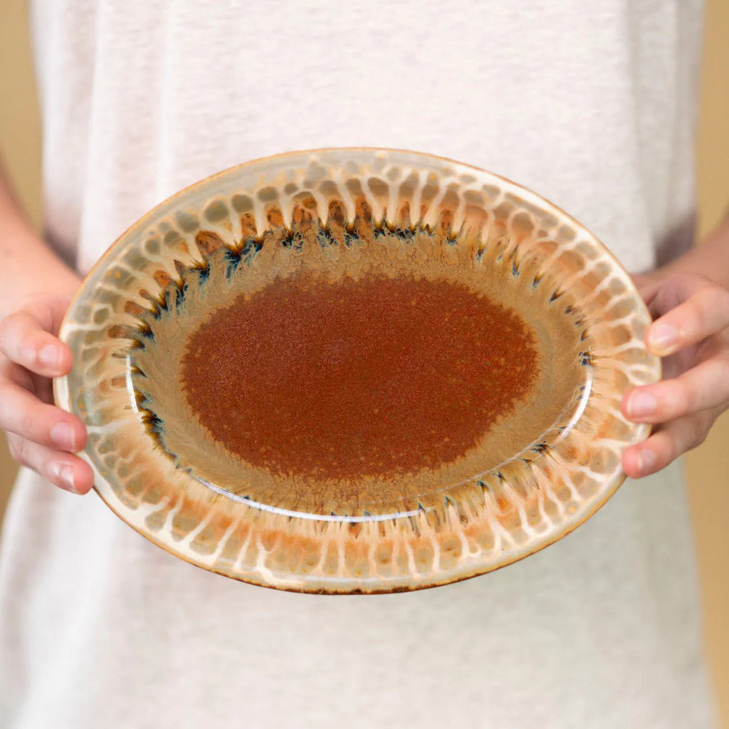 Oval Ceramic Snack Plate