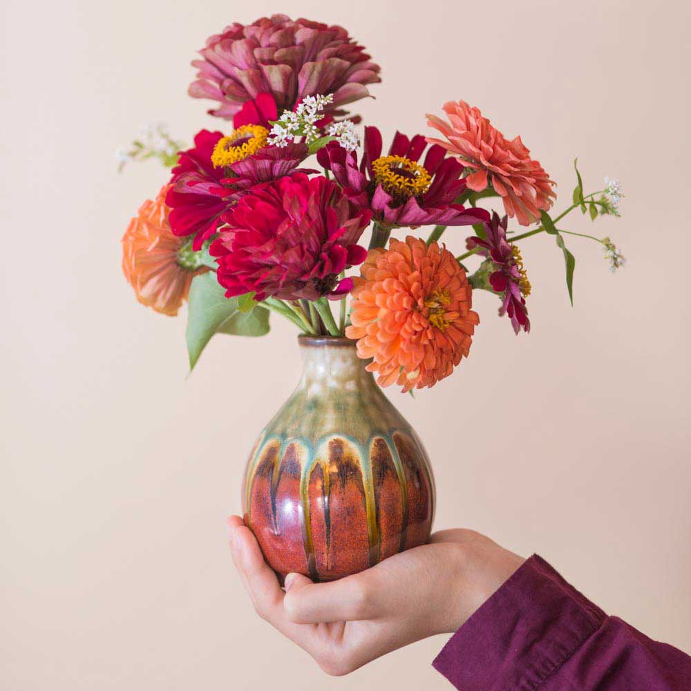 Round Ceramic Bud Vase