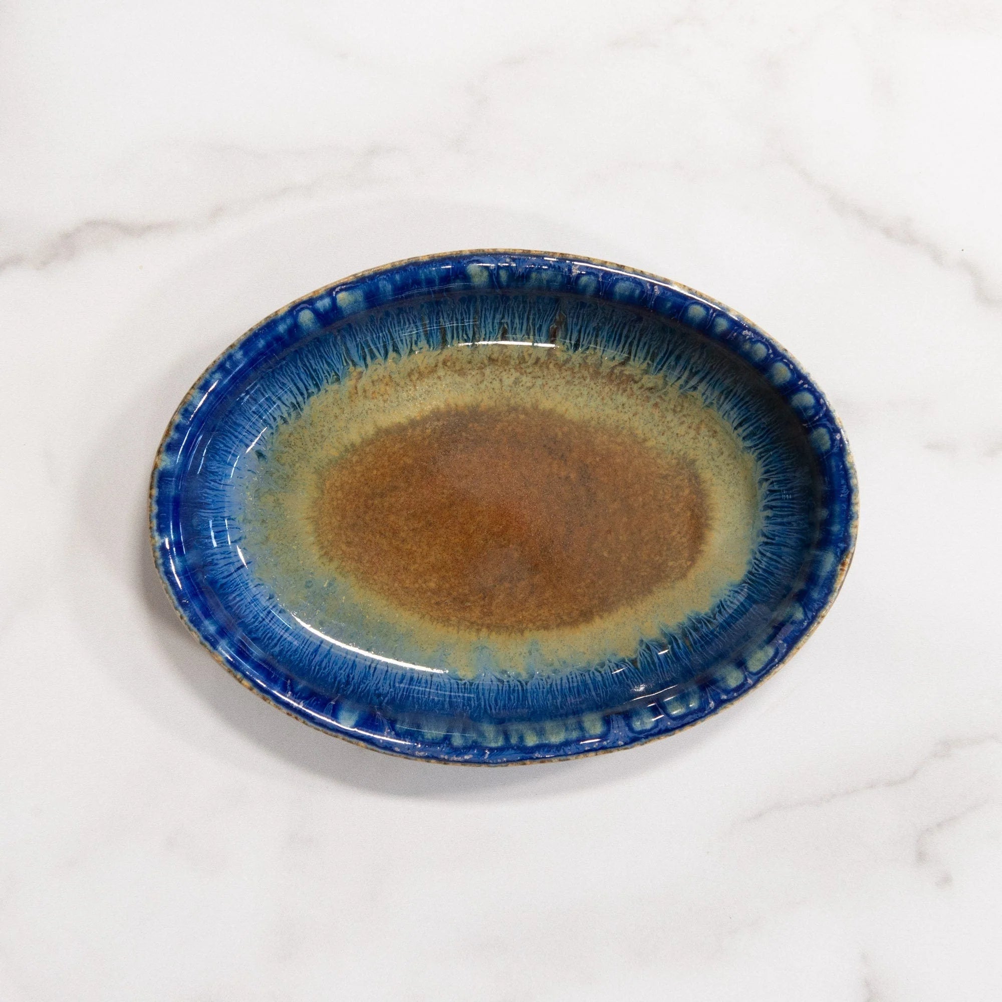 Oval Ceramic Snack Plate