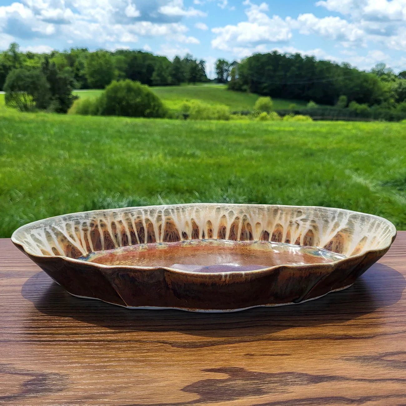 Scalloped Ceramic Platter