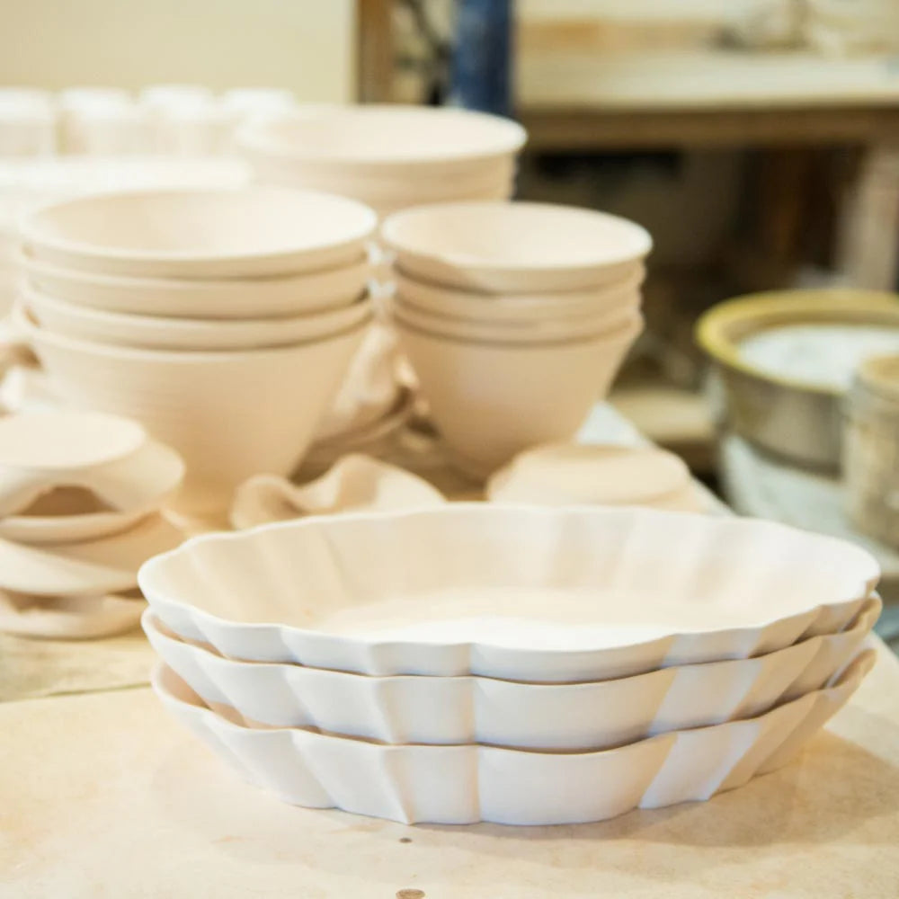 Scalloped Ceramic Platter