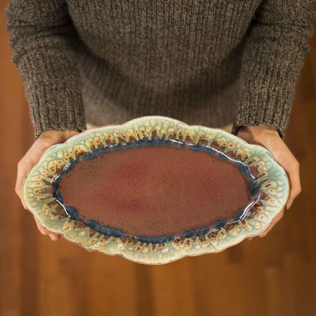 Scalloped Ceramic Platter