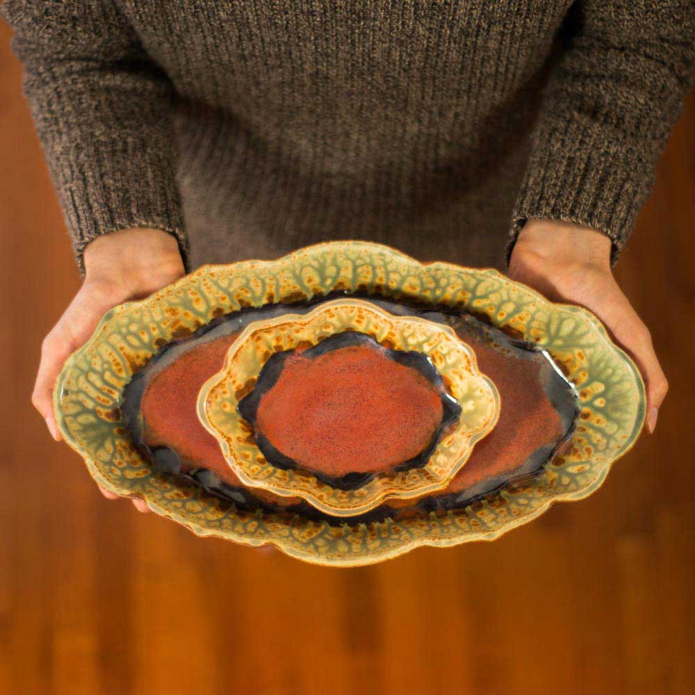 Scalloped Ceramic Platter