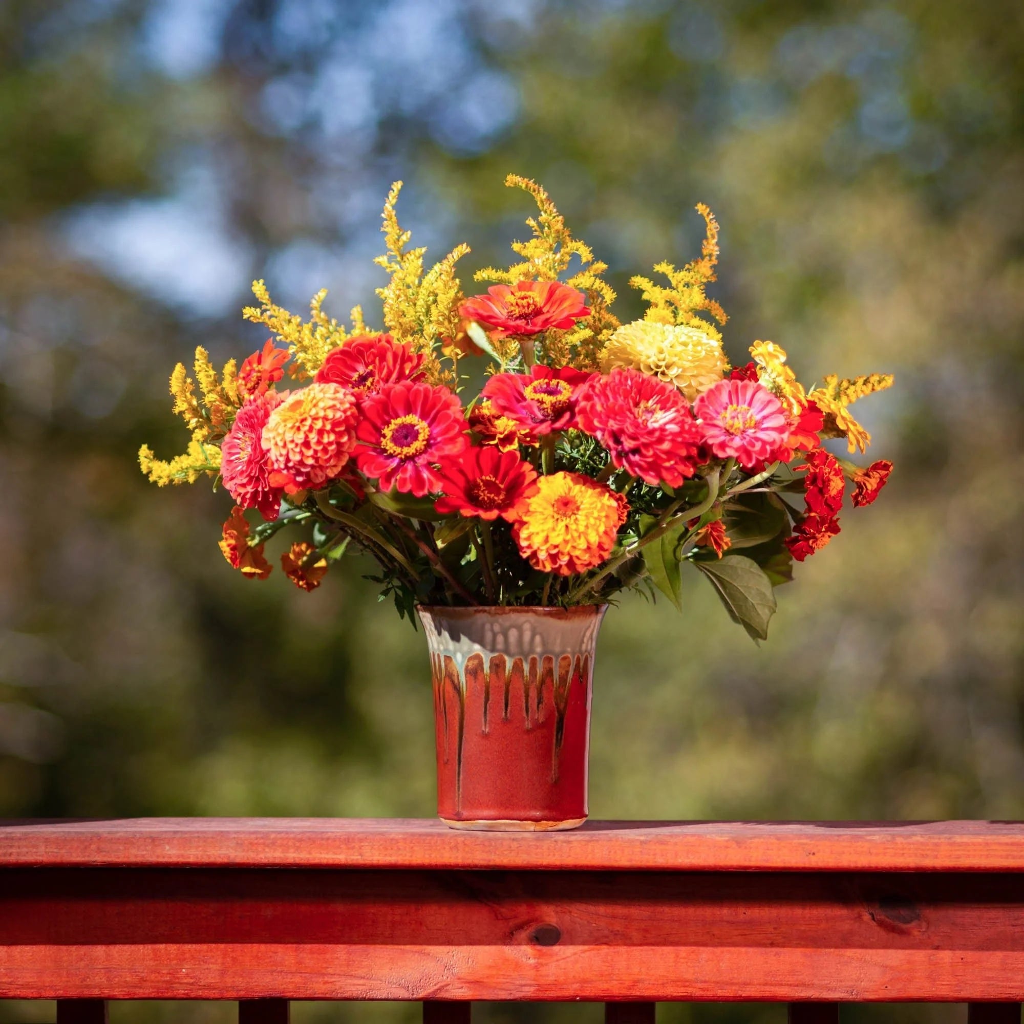 Large Ceramic Straight Vase