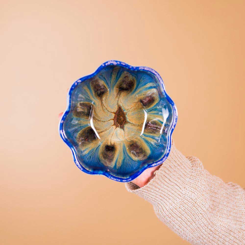 Small 24 oz. Flower Shaped Ceramic Bowl