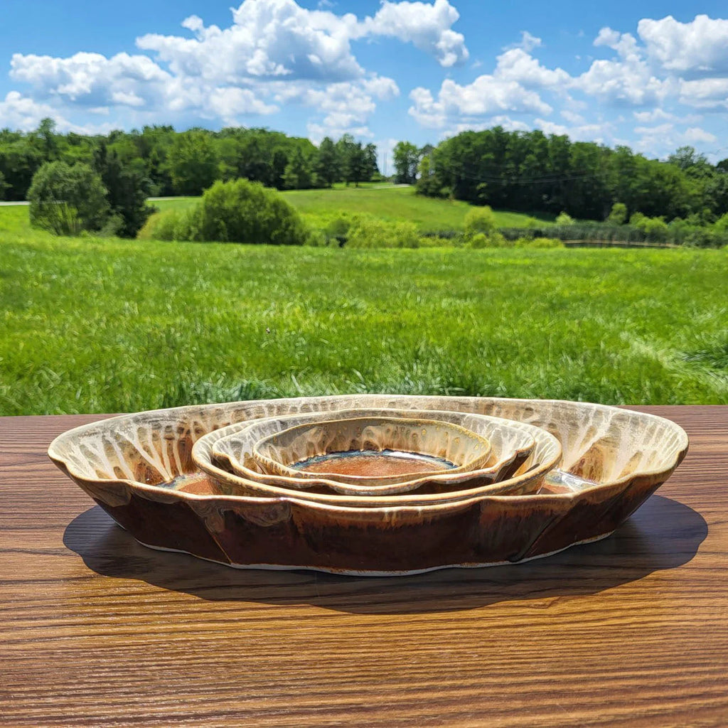 Scalloped Ceramic Platter