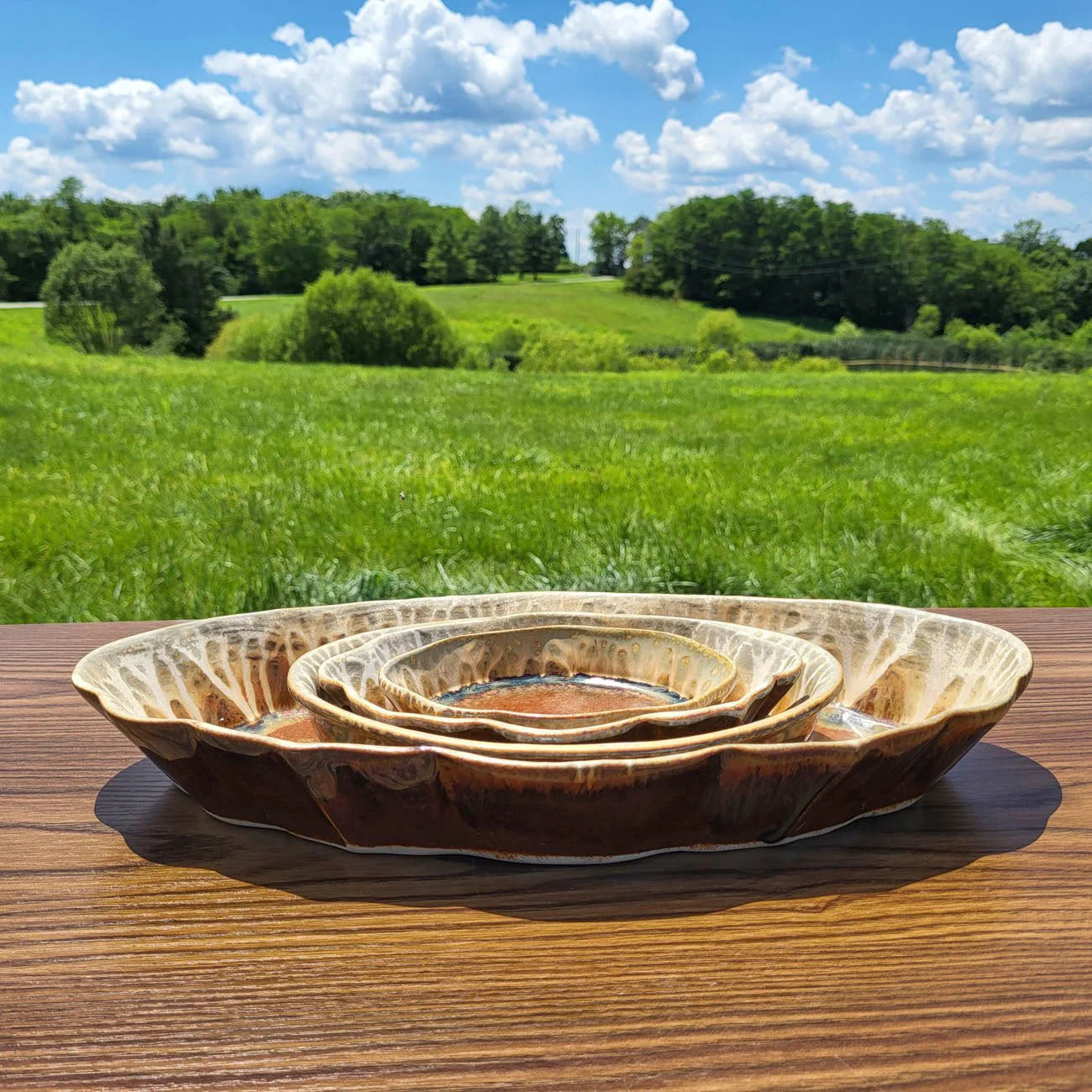 Scalloped Ceramic Platter