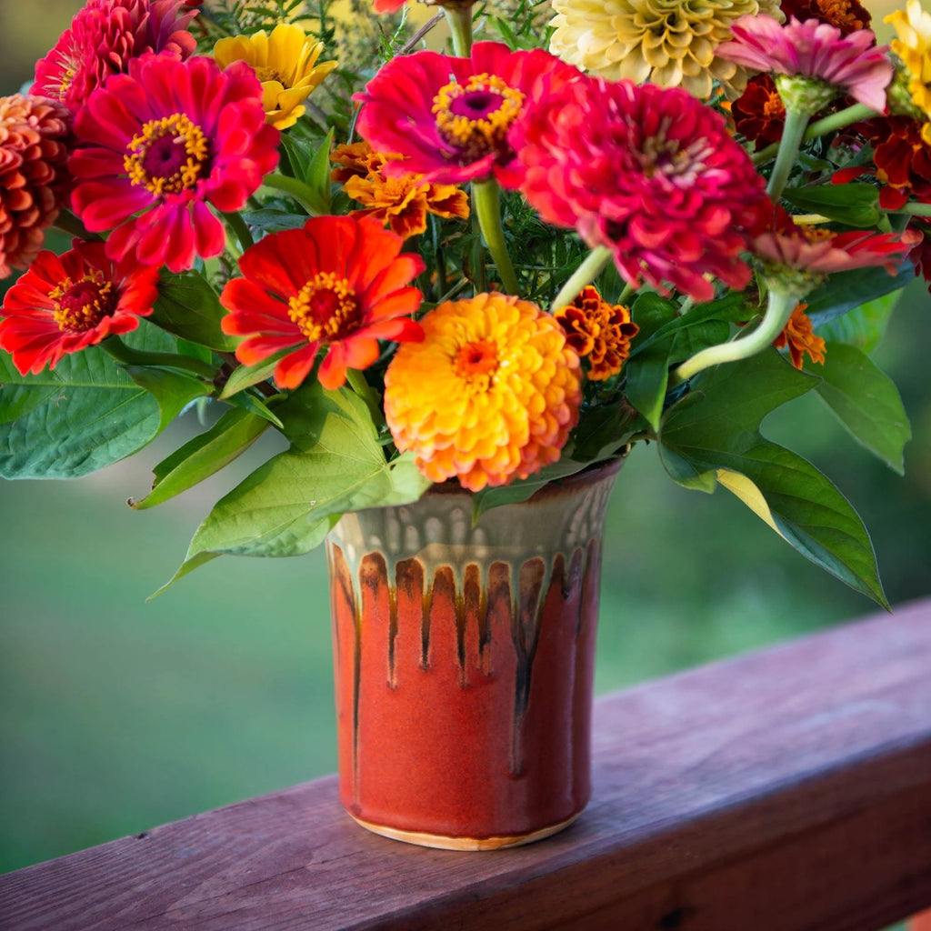 Large Ceramic Straight Vase