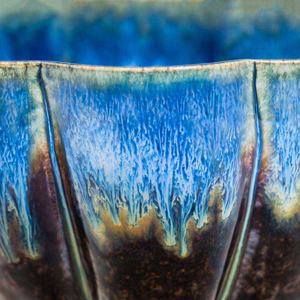 Medium 56 oz. Flower Shaped Ceramic Bowl