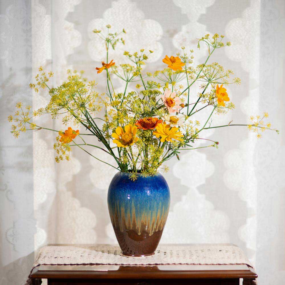 Large Ceramic Round Vase