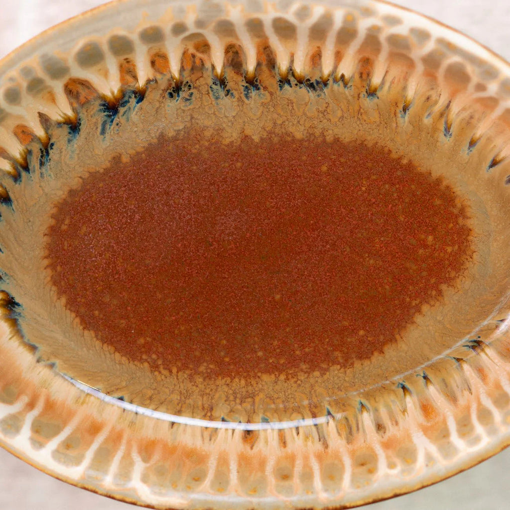 Oval Ceramic Snack Plate