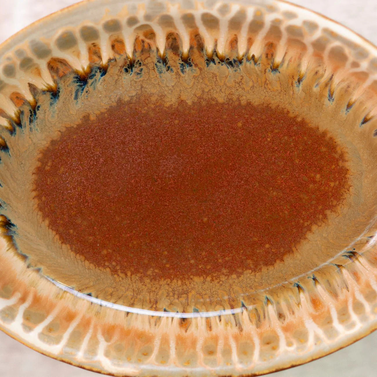 Oval Ceramic Snack Plate