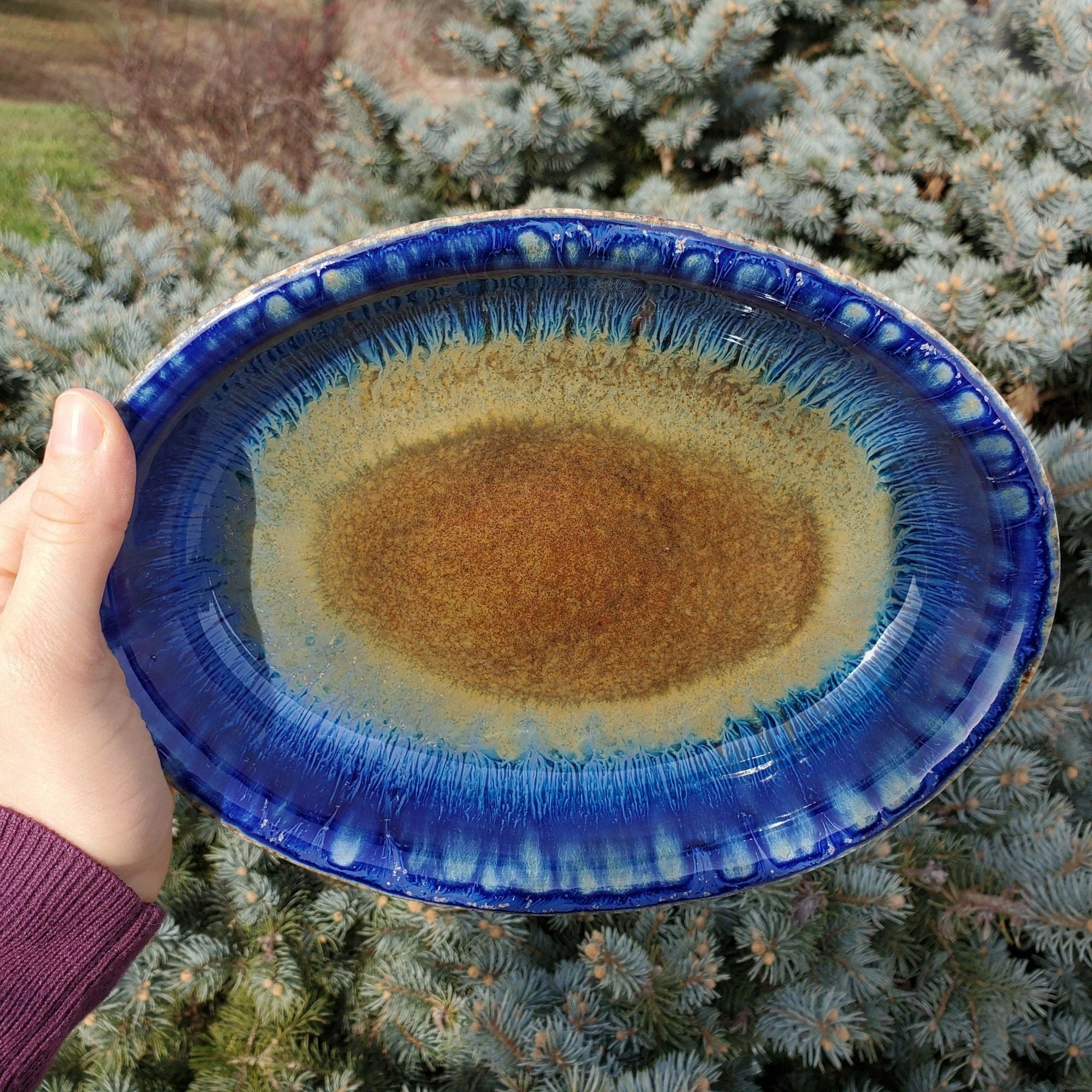 Oval Ceramic Snack Plate