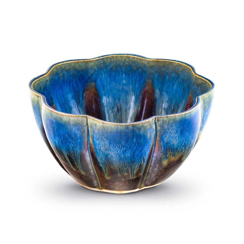Medium 56 oz. Flower Shaped Ceramic Bowl