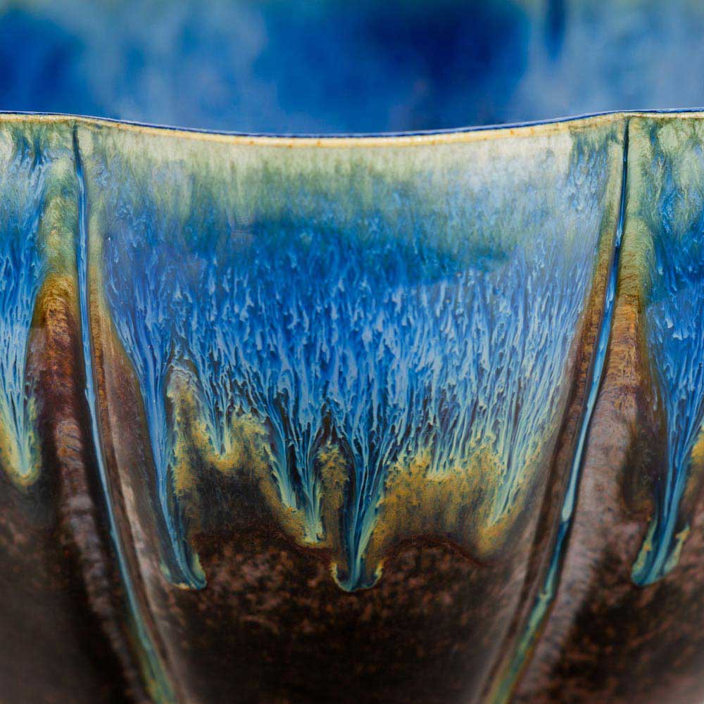 Ceramic Set of 3 Flower Shaped Nesting Bowls