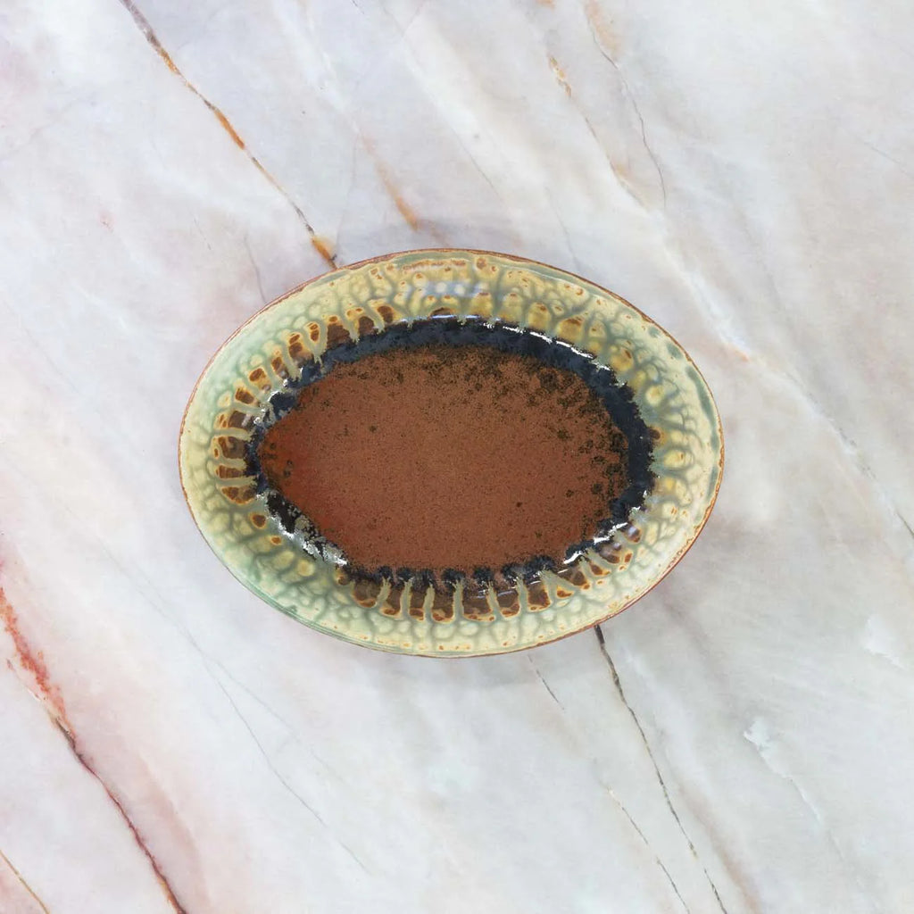 Oval Ceramic Snack Plate