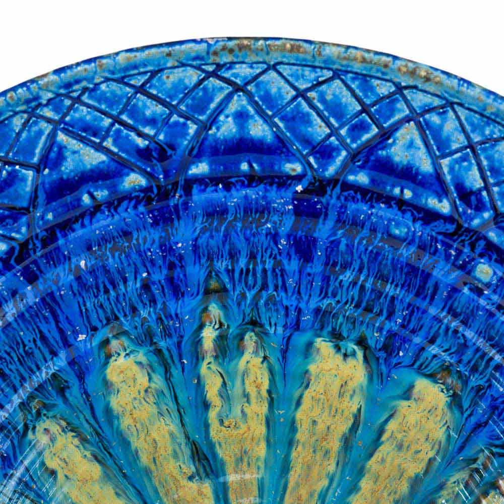 Medium Hand Carved Ceramic Lotus Bowl