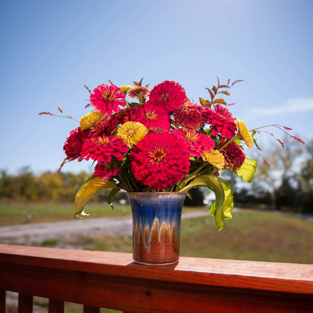 Large Ceramic Straight Vase