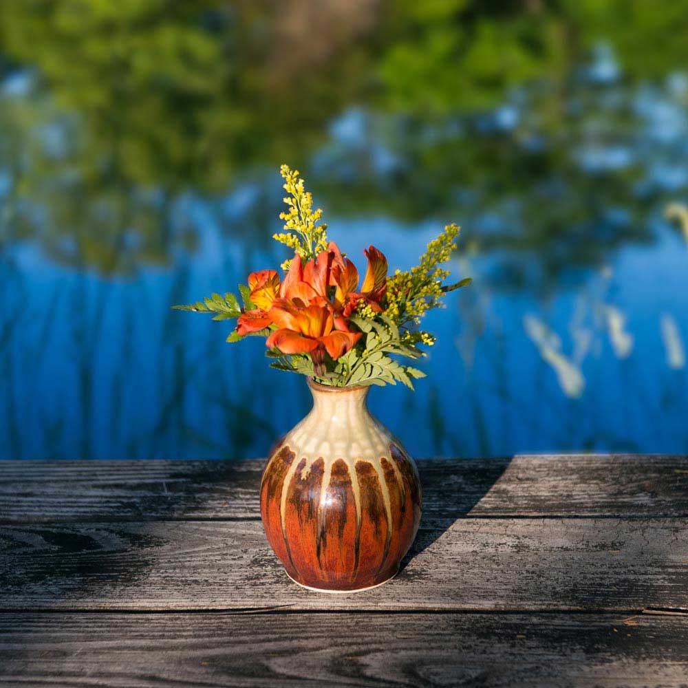 Round Ceramic Bud Vase