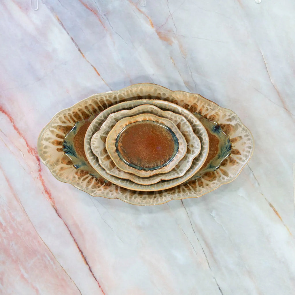 Scalloped Ceramic Platter