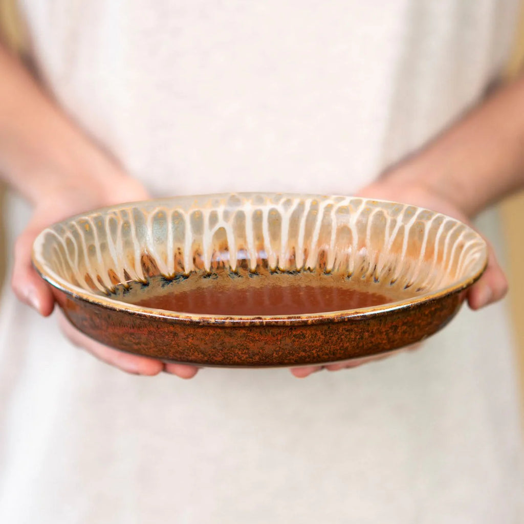 Oval Ceramic Snack Plate