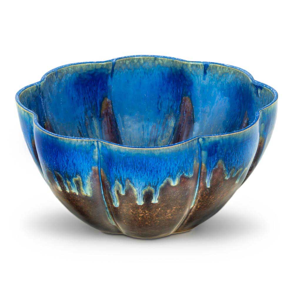 Large 1 gal. Flower Shaped Ceramic Bowl