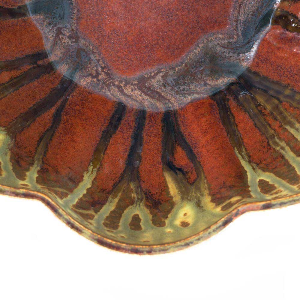 Large 1 gal. Flower Shaped Ceramic Bowl