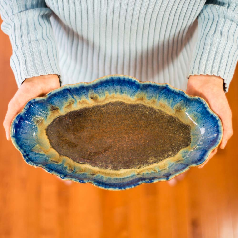 Scalloped Ceramic Platter